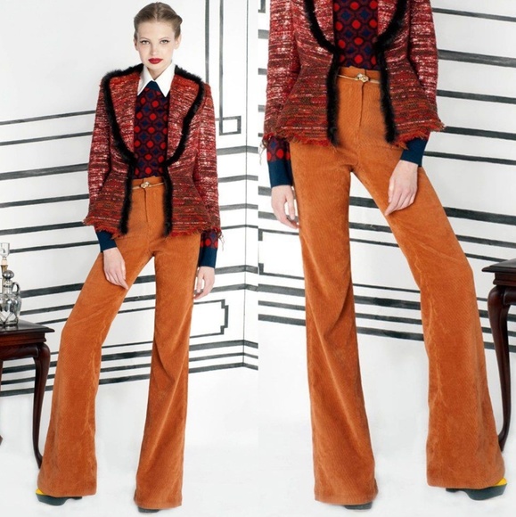 orange corduroy bell bottoms
